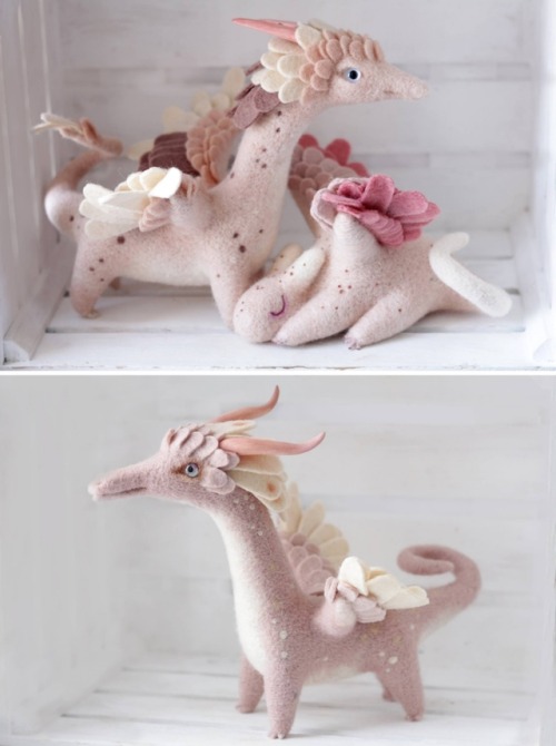 sosuperawesome: Felt Dragons by Alena Bobrova on Etsy See our ‘dragon’ tag Follow So Sup