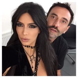 ultimatekimkardashian:  kimkardashian: “Late night photo shoot with @riccardotisci17 📷 @ezrapetronio #GivenchyGang”