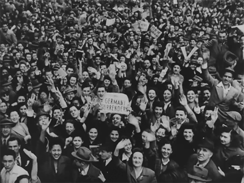 todaysdocument:VE Day: May 8, 1945 - The War Ends In Europe“Throughout the world throngs of people h