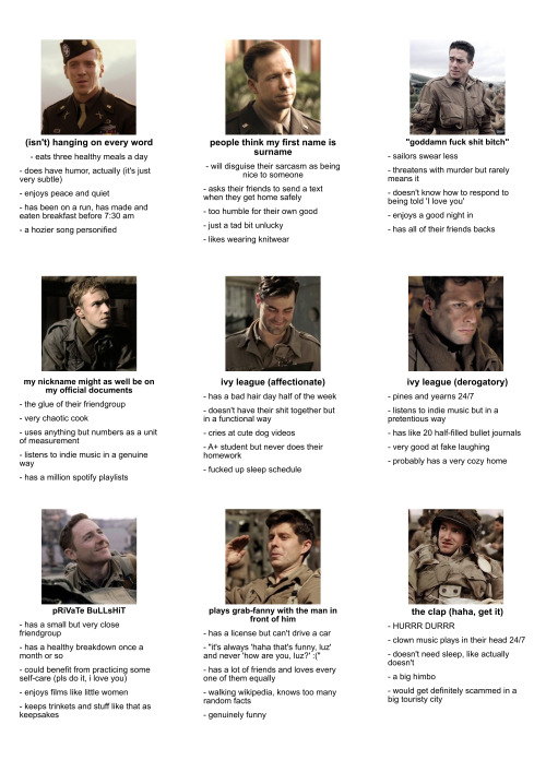 fromtheoldtimes: tag yourself as a band of brothers boy