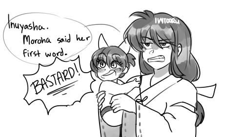 ivytooru:come on inuyasha bad words are a nono around your daughter