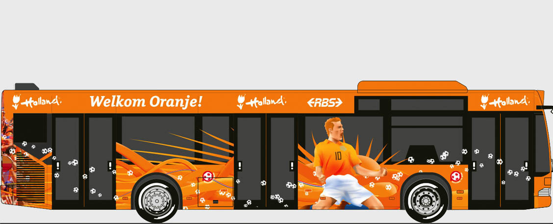 Bus-Beschriftung für die RBS anlässlich der UEFA EURO 2008.