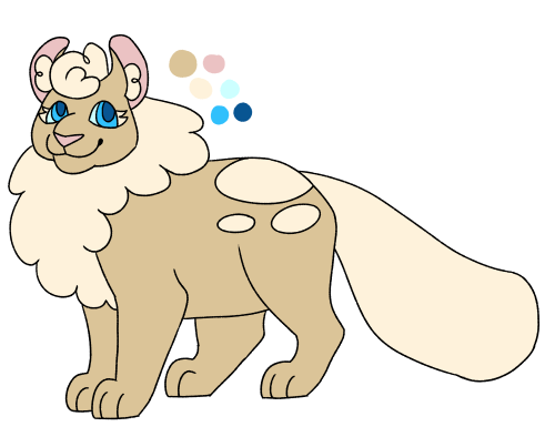 cinderheartss:Bayshine, Sorrelstripe’s adorable little son. This design is inspired by goatpas