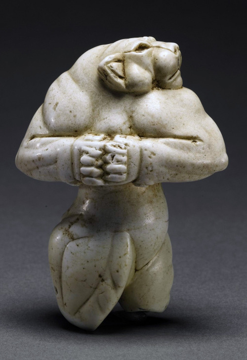 Ancient Mesopotamian statue of a lioness (the so-called “Guennol Lioness”).  Artist unknown; Proto-E