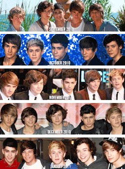  One Direction's Evolution Of Their Whole Career Years (September2010 - December 2013)Inspired by (x) and (x)   
