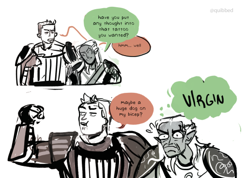 astarionswhore: quibbs:zevran and alistair give me an extremely specific emotion Zevren immediately 