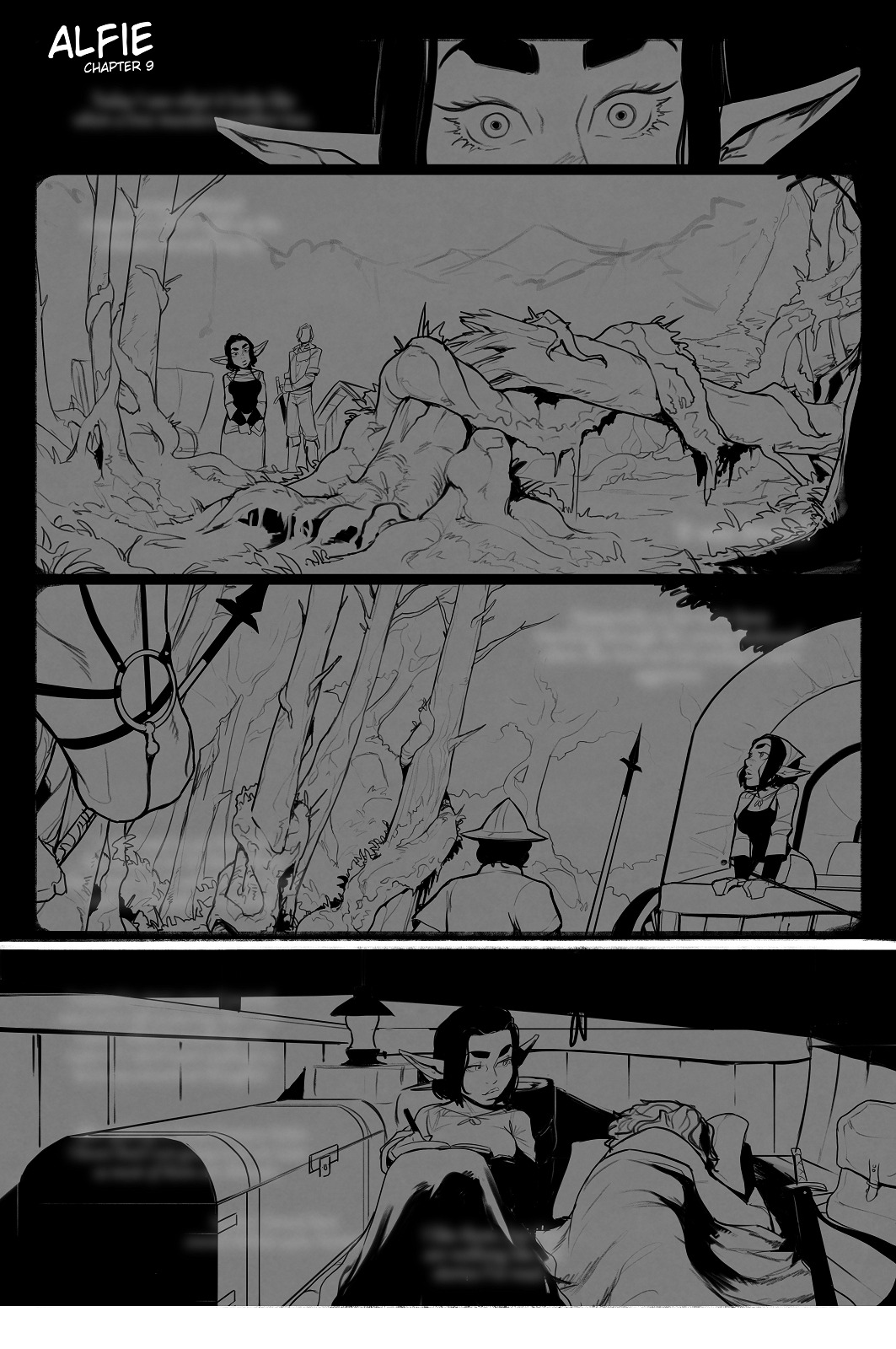First four pages of chapter 9! Creepy trees, sexy horses and brown muscles!http://buttsmithy.com/