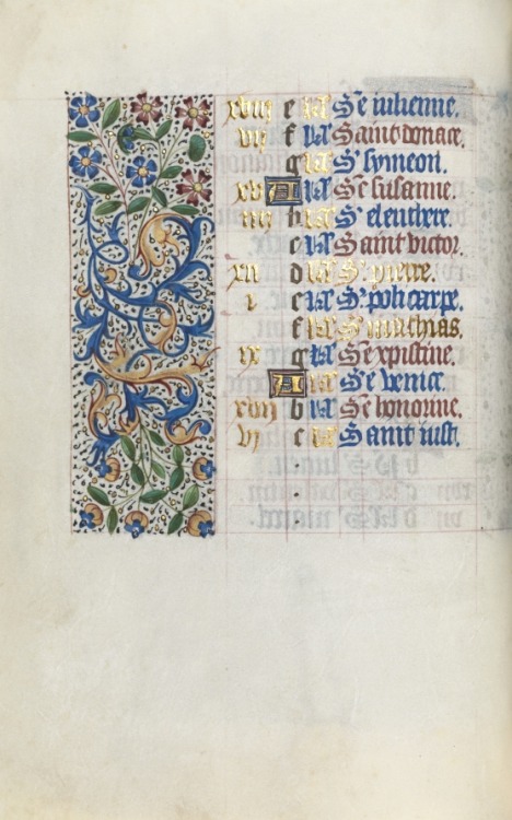 cma-medieval-art:Book of Hours (Use of Rouen): fol. 2v, Master of the Geneva Latini, c. 1470, Clevel