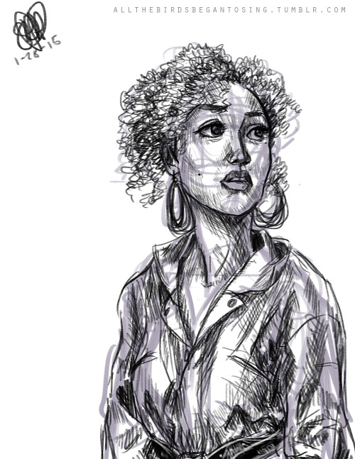 allthebirdsbegantosing:Alisha sketch as part of my 5 digital sketches per week requirement for class