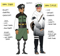 twistedgiggles:  moosopp-art:  My nerdy ass finally finished designing my Naruto OCs, AND LET ME TELL U, I didnt realize how difficult it would be.Hope you guys like em!  I love SAGE!! He’s so cute