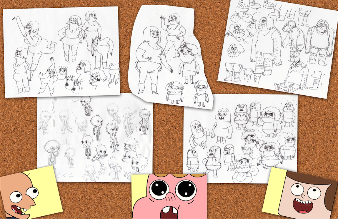 How many sketches go into creating Clarence? SO MANY SKETCHES.