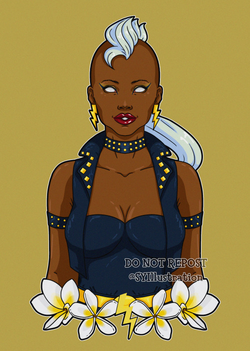 80’s style Storm. I plan on drawing her in a few more of her iconic outfits. Do not repost, us