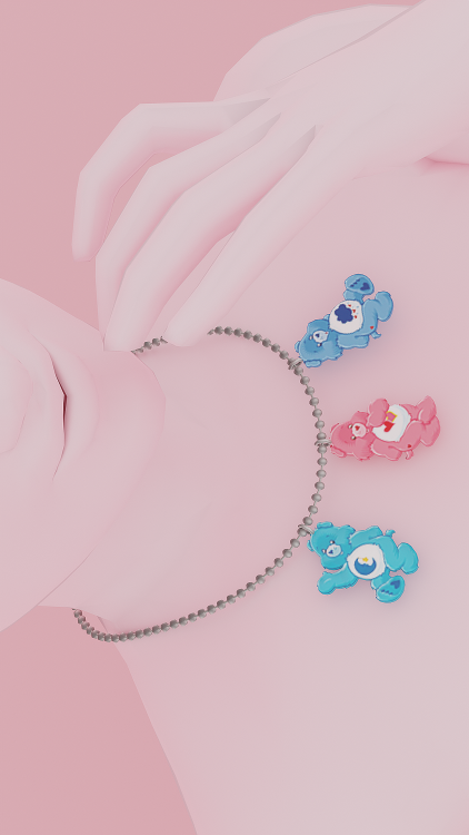 carebear necklace ✿new mesh1 color8900 polysbase game compatiblerecolor ok! don’t include mesh.don’t