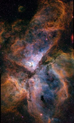 thedemon-hauntedworld:  Carina Nebula (NGC3372) Credit: Nathan Smith, University of Minnesota/NOAO/AURA/NSF
