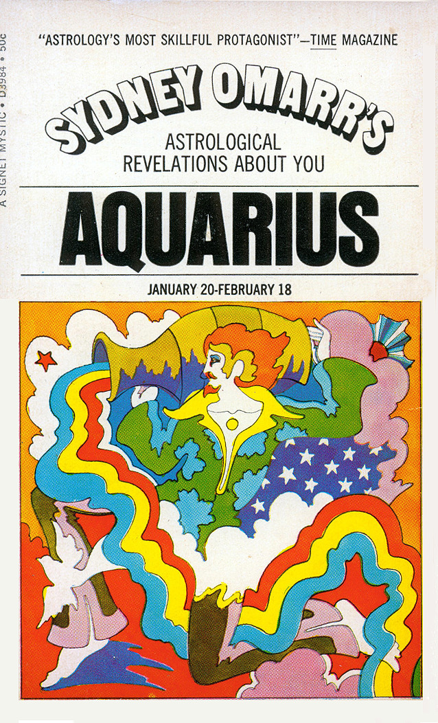 design-is-fine:  John Alcorn, Zodiac, 1969. Cover illustration for Sydney Omarr’s