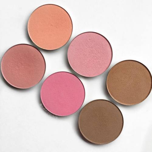 @makeupgeekcosmetics Blush and Contour Collection! Top row is Bliss, Head Over Heels and Love Triang