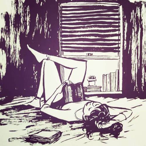 Lazy #sunday afteroom!  #illustration #art #ink #lazy #reading #bookworm #sketch #summertime