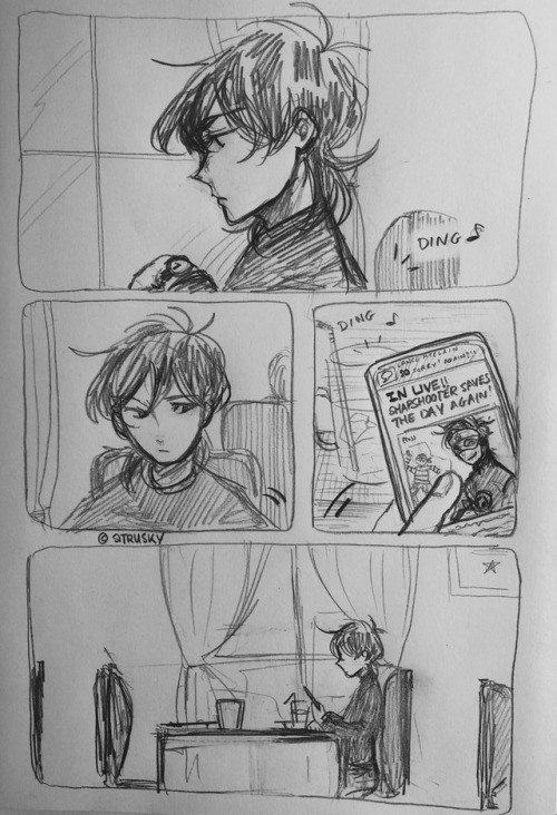 sitrusky:random strip from klance superhero au…. keith and lance have a date but keith still doesn’t