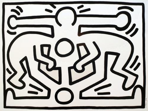 Porn photo drawpaintprint:  Keith Haring “Growing