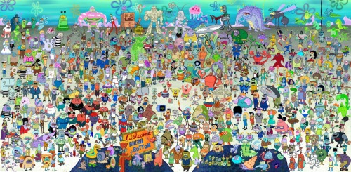 justbreatheeme:  usmc-ductus-exemplo:  spoken-not-written:  c0caino:  Every single SpongeBob character  it’s so beautiful  May there be many more  They forgot bubble buddy.   He’s right under the bikini bottom sign next to prehistoric Spongebob