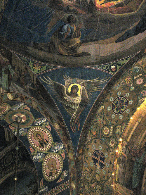 maria-aegyptiaca:Tetramorphs in the Church of the Saviour on Spilled Blood