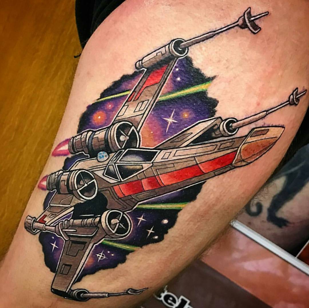 Xwing I tattooed and forgot to post yesterday on my dude   Flickr