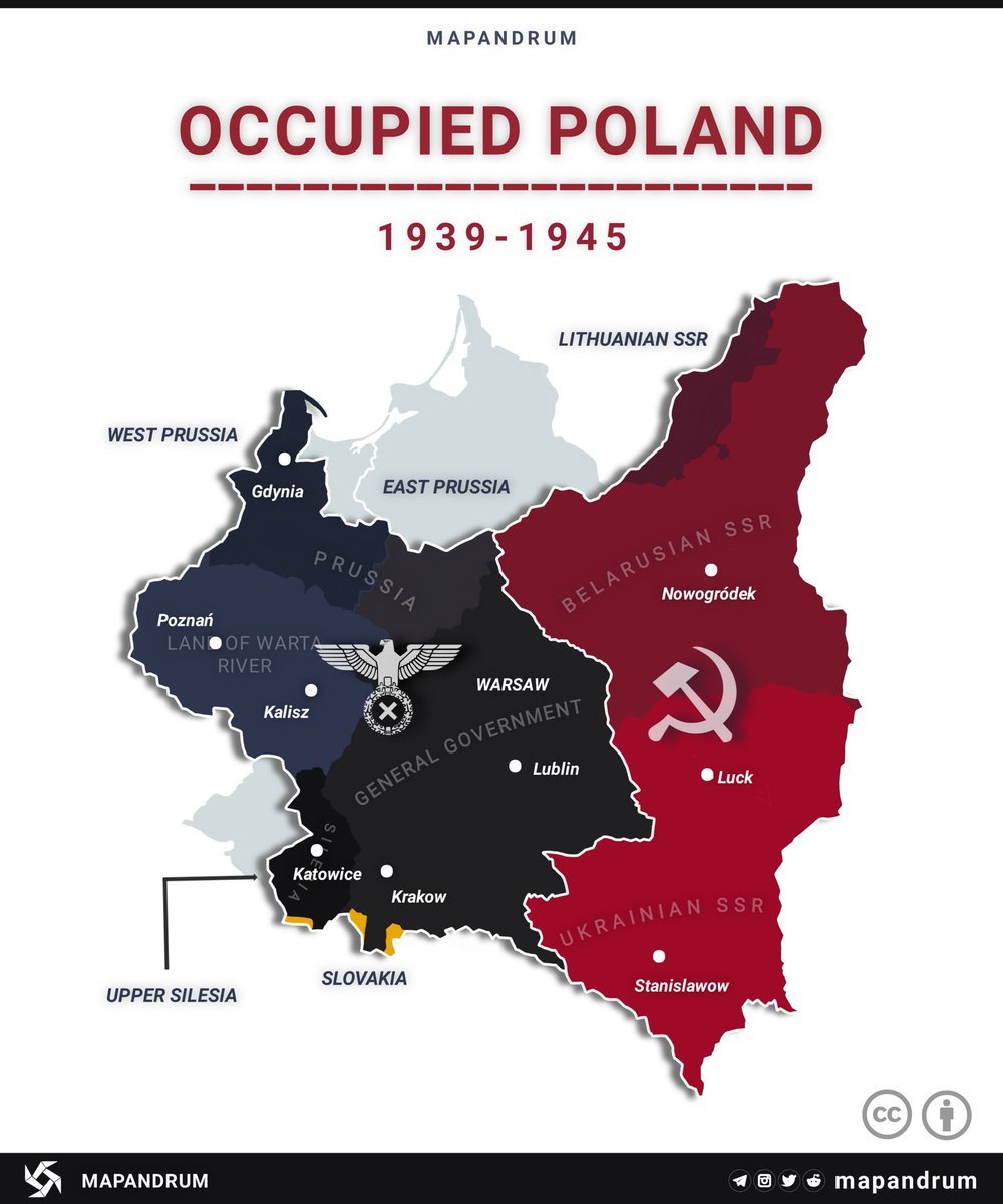 Occupied Poland, 1939-1945.
by @mapandrum