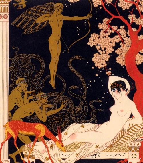 hajandrade:the-cinder-fields:George Barbier (French, 1882 - 1932), La Belle Helene, 1922