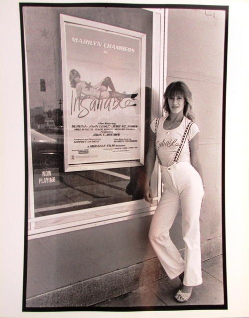 Marilyn on a press junket for Insatiable (1980).