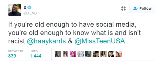 Miss Teen USA is under attack for her old twitter account, where she was actively