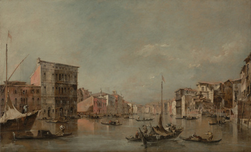 The Grand Canal, Venice, with the Palazzo Bembo, Francesco Guardi, ca. 1768