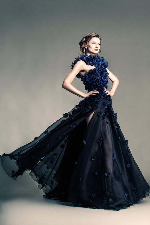 Elena Shevchenko, wearing Jean Louis Sabaji, with photography by Rabee Younes.