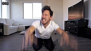 seans-infected-retinas:  Sheesh… what did that floor ever do to you?Also dem yoga skills