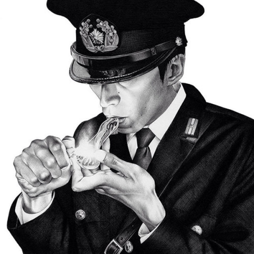 thingstolovefor:    War on Drugs by  Shohei Otomo. #Love it!  Ball-point pen drawings.