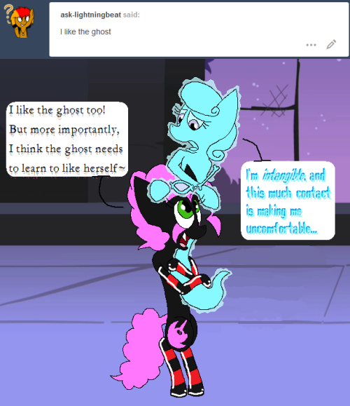 darkfiretaimatsu:It’s probably the most important thing I ever learned. It doesn’t matter who likes you, as long as you like yourself. I only started being happy when I learned that~ We’ll solve Mistery’s problems just like everypony else’s: