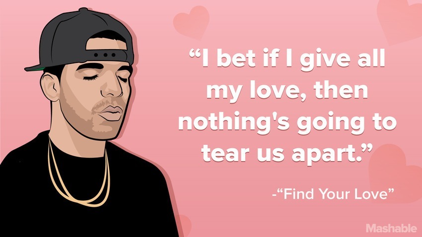 cleophatracominatya:  byoboi:  mashable:10 romantic Drake valentines to take home