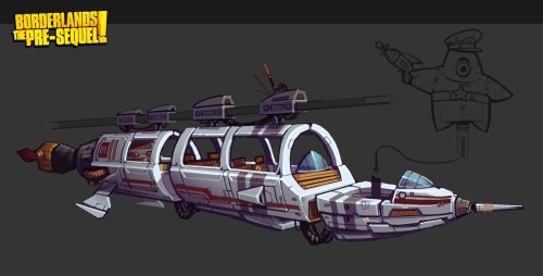 handsomejackass:some concept art from the cancelled borderlands pre-sequel DLC, based around an inte