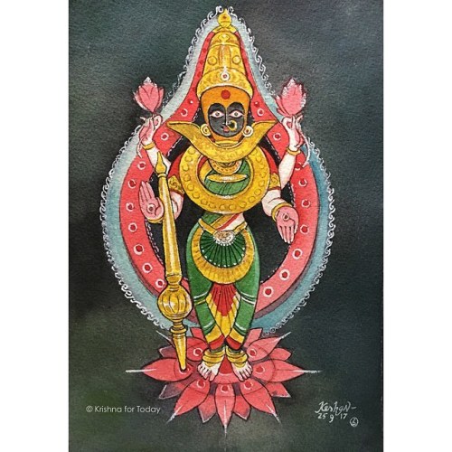 keshavonline:06 Mahalakshmi #kolhapur #Deviseries #watercolour #krishnafortoday