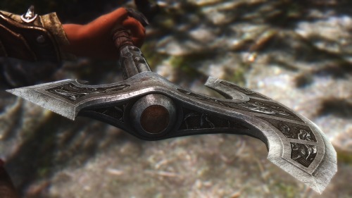 Weapon ~ in which I beta test the Skyforge Steel retexture of the war axe for CaBaL120’s wip B