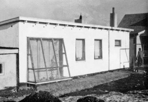 vintagehomeplans:Iceland, 1958: Detached House in ReykjavikA simple concrete house with living room,