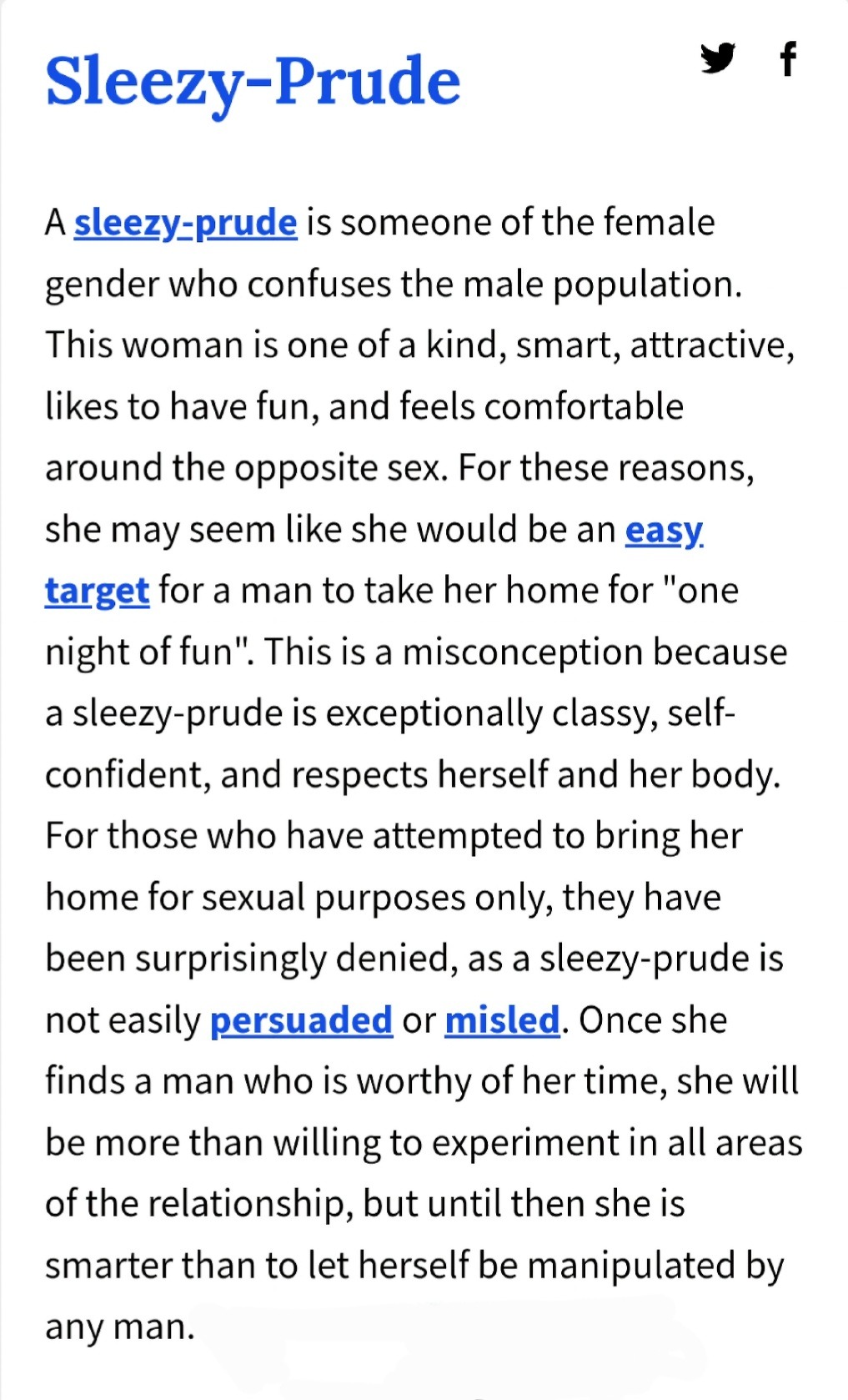 surfgirl66:Happy Wednesday 😉 (Good morning part 2)Did you know the word prude