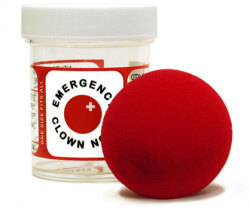 awesomeshityoucanbuy:  Emergency Clown NoseCure a bad case of sour grapes and turn a frown upside down when you administer the emergency clown nose on your patient. Once you open the small plastic container, you’ll have the amazing healing power of