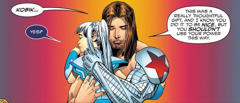 wadewilson-parker:  So I’m guessing Bucky is Kobik’s dad now. Thunderbolts #1