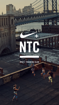 launch screen on Nike+ Training Club