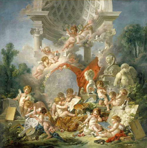 Geniuses of arts, 1761, Francois Boucher