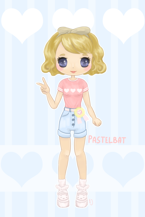 Drawing of @pastelbat &lt;3 she’s so prettyyyyy ;u;