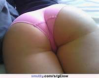 Nice plump round ass in pink panties