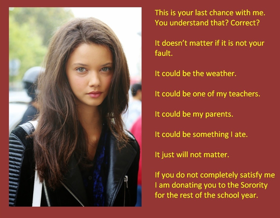 This is your last chance with me. You understand that? Correct?It doesn’t matter