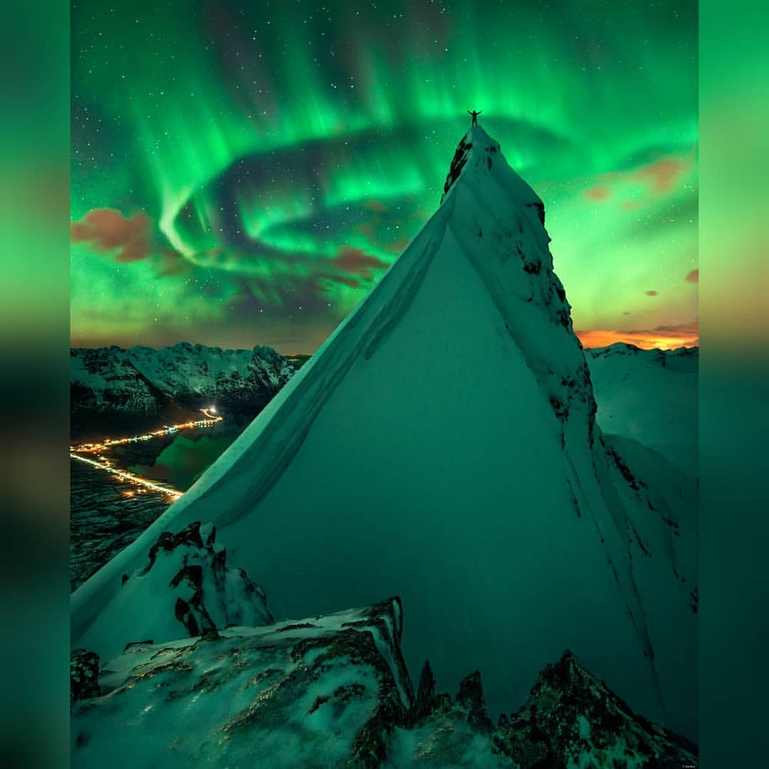 In Green Company: Aurora over Norway #nasa #apod #aurora #solarwind #chargedparticles