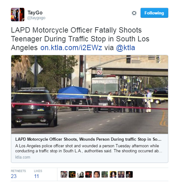 unfriendly-black-h0ttie:  4mysquad:    Spotted down the street from where an #LAPD